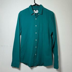 Teal Button-up TOPMAN